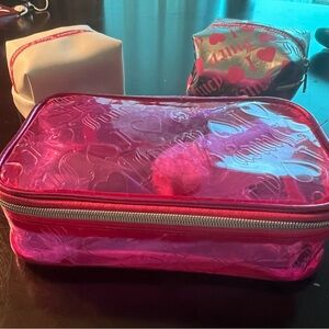 Juicy Couture Pink and Silver Cosmetic Bags